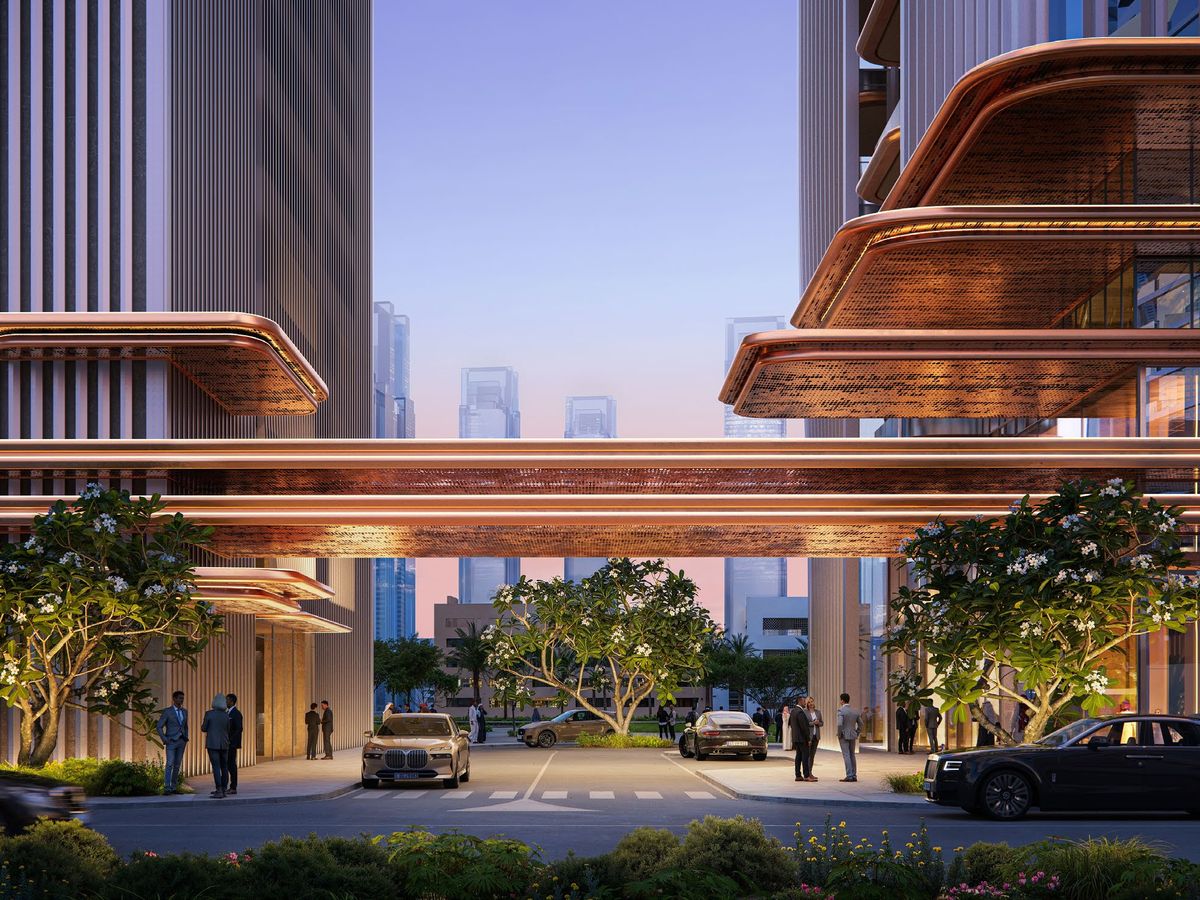 The arrival court at Berkeley Tower