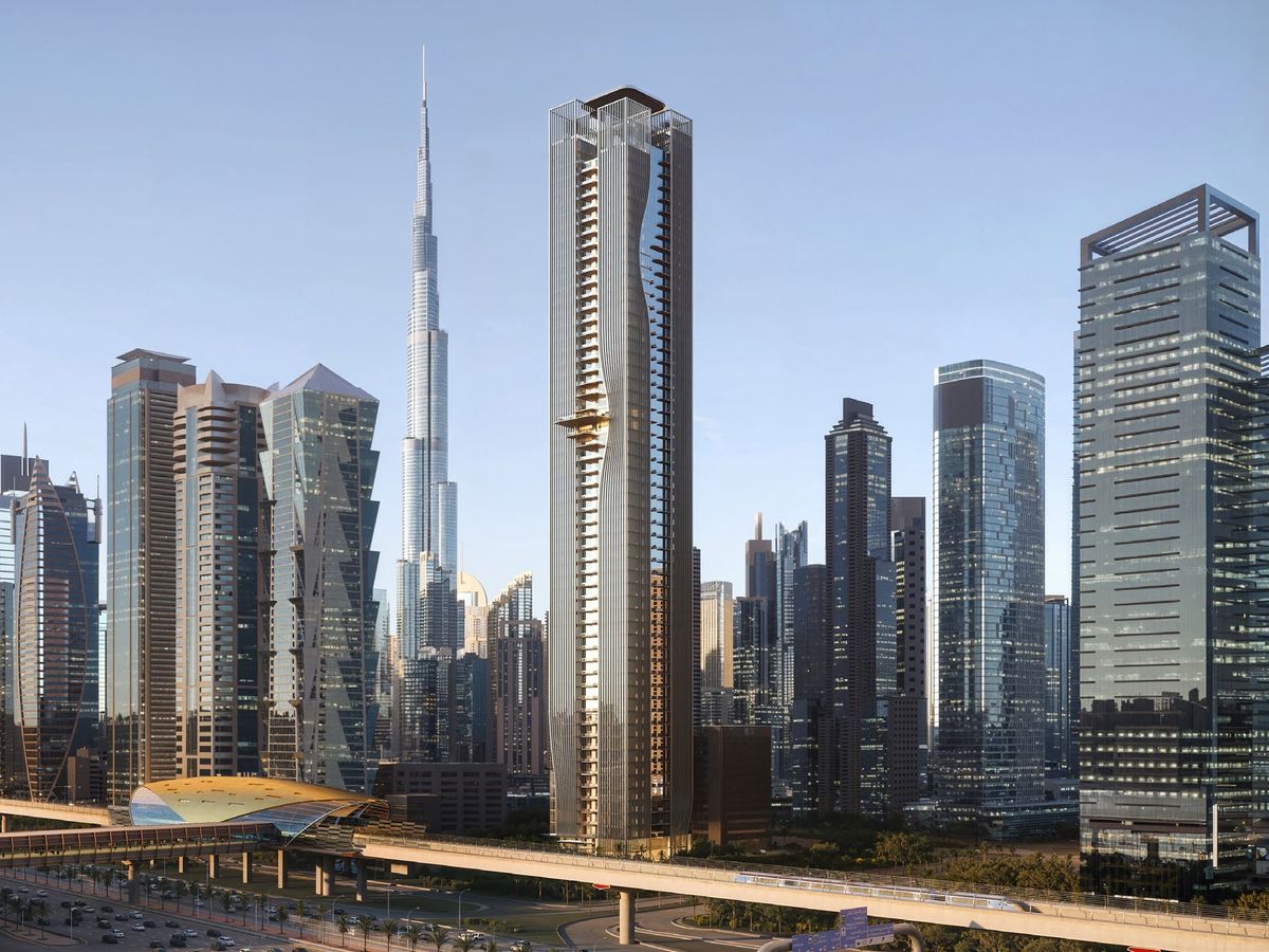 Berkeley Tower on Sheikh Zayed Road, by Business Bay Metro station